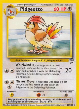 Pidgeotto 028 Base Set 2 - Rare