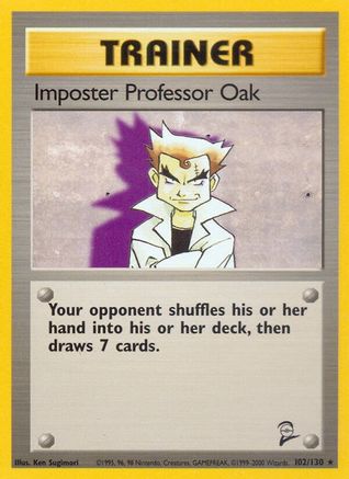 Imposter Professor Oak 102 Base Set 2 - Rare