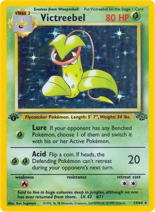 Victreebel (14) 014 - 1st Edition Holofoil Jungle - Holo Rare