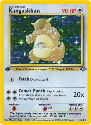 Kangaskhan (5) 005 - 1st Edition Holofoil Jungle - Holo Rare