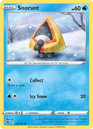 Snorunt 041 - Reverse Holofoil SWSH12 Silver Tempest - Common