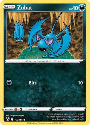Zubat 103 SWSH12 Silver Tempest - Common