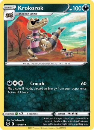 Krokorok 112 SWSH12 Silver Tempest - Uncommon
