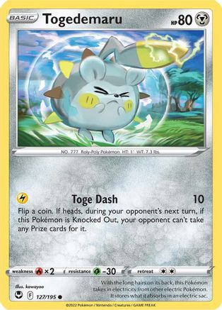Togedemaru 127 SWSH12 Silver Tempest - Common