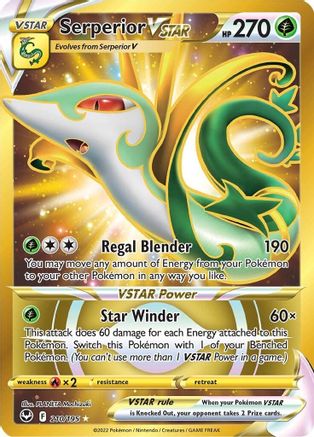 Serperior VSTAR (Secret) (210) 210/195 - Holofoil SWSH12 Silver Tempest - Secret Rare