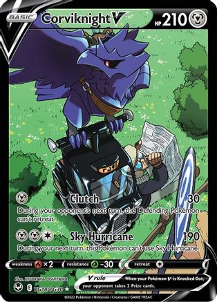 Corviknight V TG18/TG30 - Holofoil SWSH12 Silver Tempest Trainer Gallery - Ultra Rare