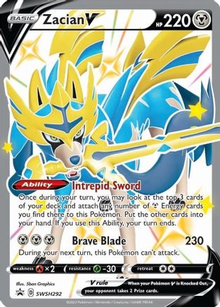 Zacian V (Shiny) SWSH292 - Holofoil SWSH Sword & Shield Promo Cards - Promo