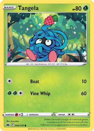 Tangela 004 - Reverse Holofoil SWSH Crown Zenith - Common