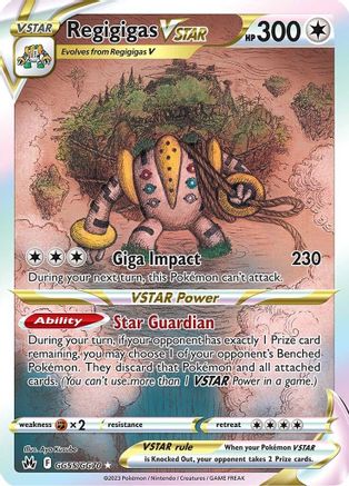 Regigigas VSTAR GG55/GG70 - Holofoil Crown Zenith Galarian Gallery - Ultra Rare