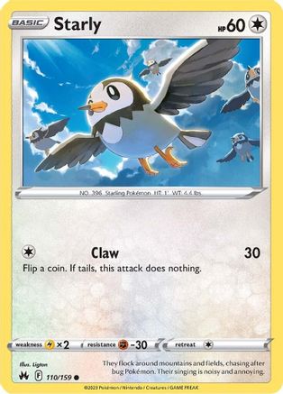 Starly 110 SWSH Crown Zenith - Common