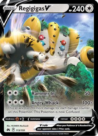 Regigigas V 113/159 - Holofoil Crown Zenith - Ultra Rare
