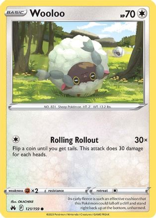 Wooloo 121 - Reverse Holofoil SWSH Crown Zenith - Common