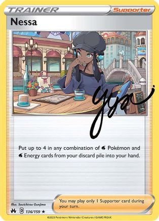 Nessa 136 - Reverse Holofoil SWSH Crown Zenith - Holo Rare