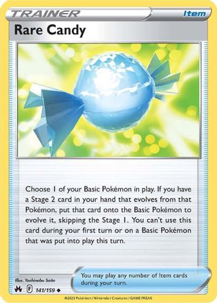 Rare Candy 141 - Reverse Holofoil SWSH Crown Zenith - Uncommon