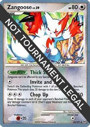 Zangoose - 2009 (Jason Martinez) 066 World Championship Decks - Uncommon