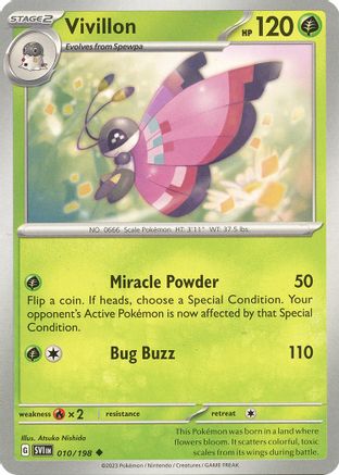 Vivillon 010 SV01 Scarlet & Violet Base Set - Uncommon