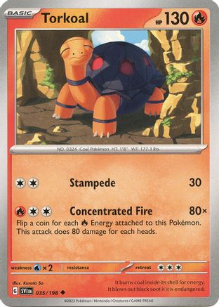 Torkoal 035 - Reverse Holofoil SV01 Scarlet & Violet Base Set - Uncommon