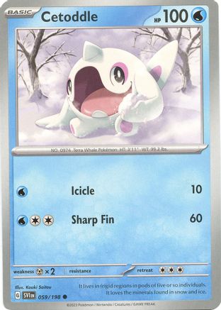 Cetoddle 059/198 - Reverse Holofoil SV01 Scarlet & Violet Base Set - Common