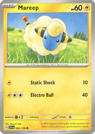 Mareep 066 - Reverse Holofoil SV01 Scarlet & Violet Base Set - Common