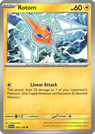 Rotom 069/198 - Reverse Holofoil SV01 Scarlet & Violet Base Set - Common