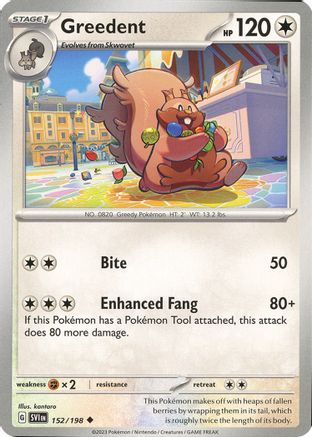 Greedent 152 - Reverse Holofoil SV01 Scarlet & Violet Base Set - Uncommon