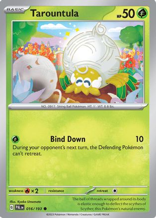 Tarountula 016/193 - Reverse Holofoil SV02 Paldea Evolved - Common