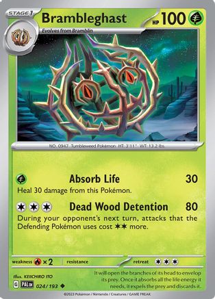 Brambleghast 024 SV02 Paldea Evolved - Uncommon
