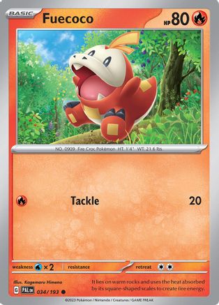 Fuecoco 034/193 - Reverse Holofoil SV02 Paldea Evolved - Common