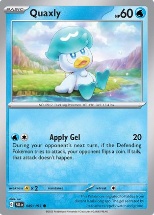 Quaxly 049/193 - Reverse Holofoil SV02 Paldea Evolved - Common