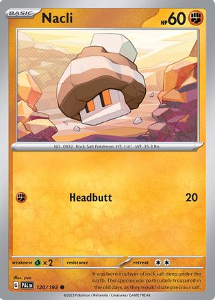 Nacli 120/193 - Reverse Holofoil SV02 Paldea Evolved - Common