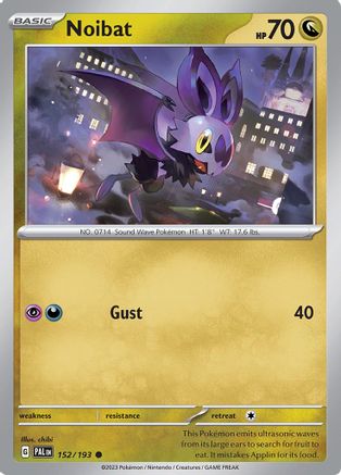 Noibat 152 - Reverse Holofoil SV02 Paldea Evolved - Common