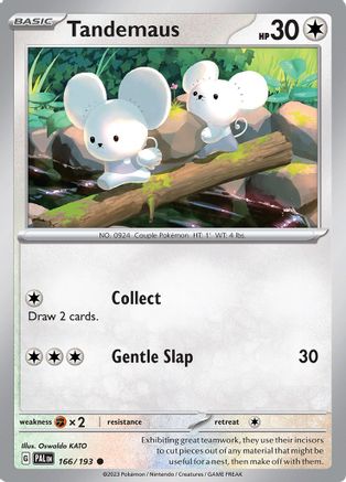 Tandemaus 166/193 - Reverse Holofoil SV02 Paldea Evolved - Common