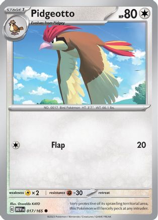 Pidgeotto 017 - Reverse Holofoil SV Scarlet & Violet 151 - Common
