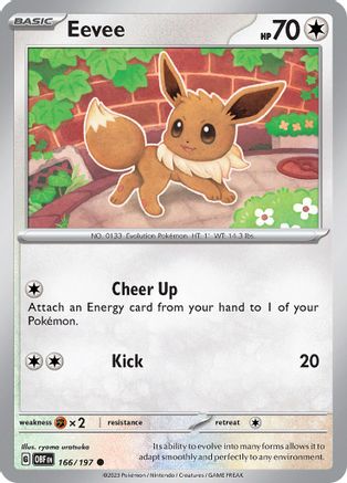 Eevee 166 - Reverse Holofoil SV03 Obsidian Flames - Common