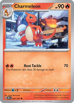 Charmeleon 027 SV03 Obsidian Flames - Uncommon