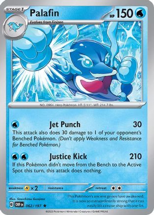 Palafin 062 - Holofoil SV03 Obsidian Flames - Rare
