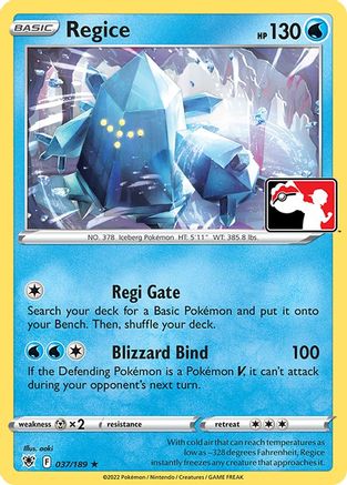 Regice Prize Pack Series Cards - Rare