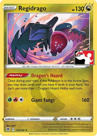 Regidrago - 118/189/189 Prize Pack Series Cards - Rare