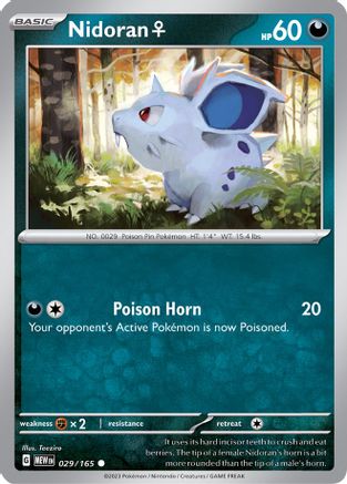 Nidoran F 029 - Reverse Holofoil SV Scarlet & Violet 151 - Common
