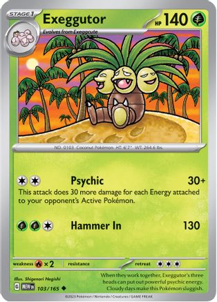 Exeggutor 103 - Reverse Holofoil SV Scarlet & Violet 151 - Uncommon