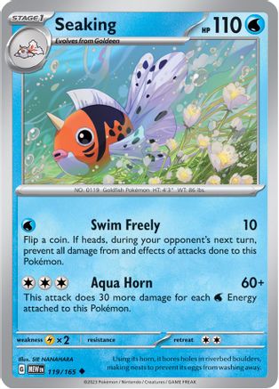 Seaking 119 - Reverse Holofoil SV Scarlet & Violet 151 - Uncommon