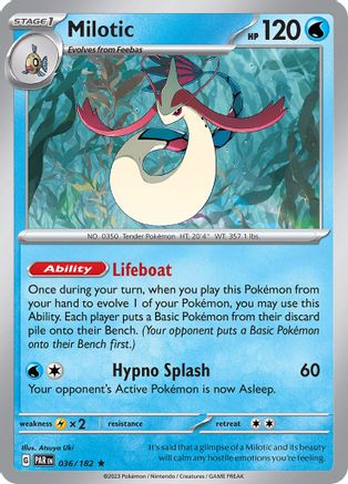 Milotic 036 - Holofoil SV04 Paradox Rift - Rare