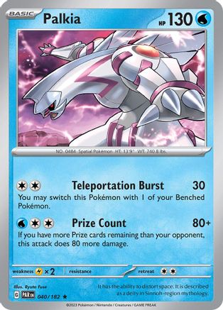 Palkia 040 - Reverse Holofoil SV04 Paradox Rift - Rare