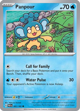 Panpour 041 - Reverse Holofoil SV04 Paradox Rift - Common