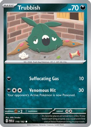 Trubbish 116 - Reverse Holofoil SV04 Paradox Rift - Common