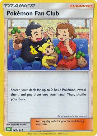Pokemon Fan Club (CLV) 022 - Holofoil Trading Card Game Classic - Classic Collection