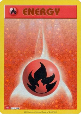 Basic Fire Energy 033 - Holofoil Trading Card Game Classic - Classic Collection
