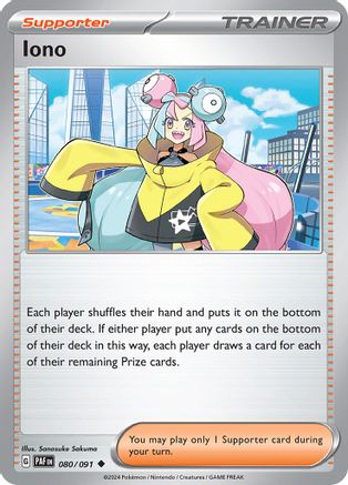 Iono 080/091 - Reverse Holofoil SV Paldean Fates - Uncommon