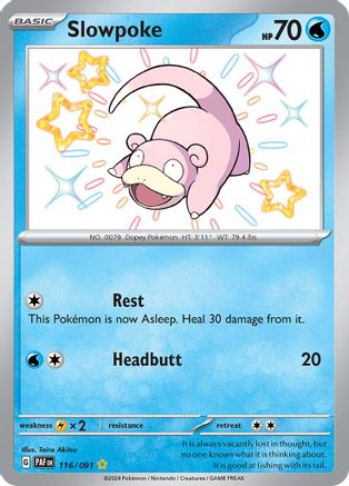 Slowpoke 116/091 - Holofoil SV Paldean Fates - Shiny Rare