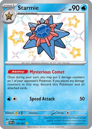 Starmie 119/091 - Holofoil SV Paldean Fates - Shiny Rare